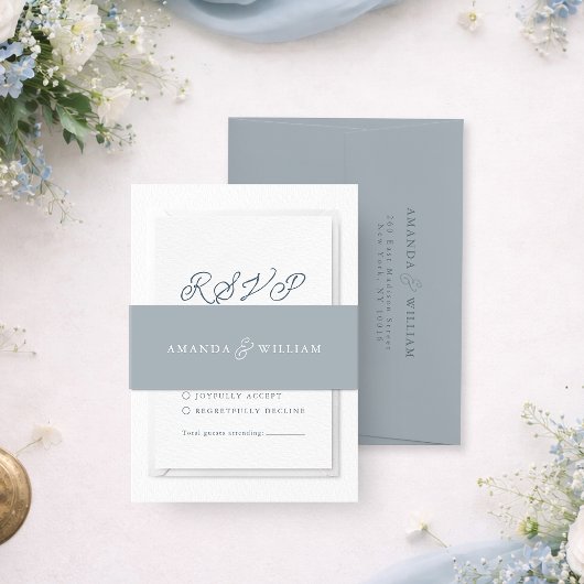 French Grey Wedding Belly Band 