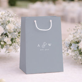 French Grey Wedding Welcome Gift Bag Mittlere Geschenktüte
