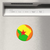 FRENCH-Guiana-Karte Magnet (In Situ (Geschirrspüler))
