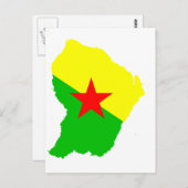 FRENCH-Guiana-Karte Postkarte (Vorne/Hinten)