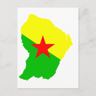 FRENCH-Guiana-Karte Postkarte
