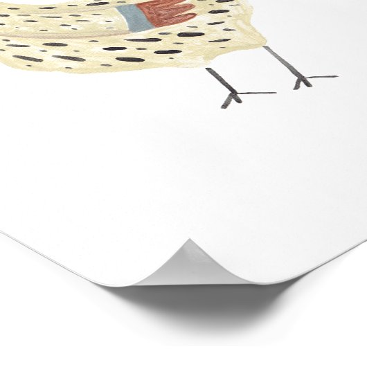 French Hen Art Print Poster (Ecke)