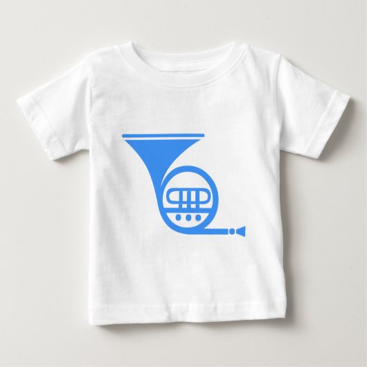 French Horn - Baby Blue Baby T-shirt (Vorderseite)