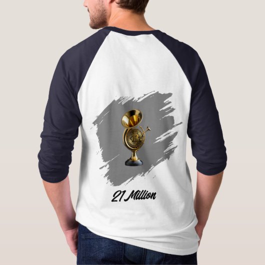 French horn Bitcoin 01 T-Shirt (Rückseite)