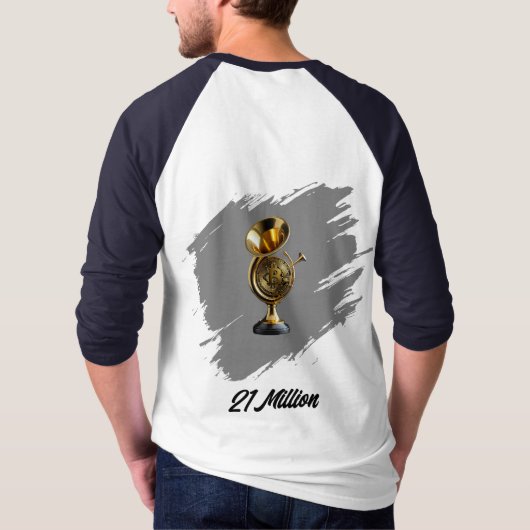French horn Bitcoin 21 Million T-Shirt (Rückseite)