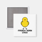 French Horn Chick Magnet (Vorderseite/Rückseite)