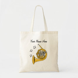 French Horn Custom Tote Bag Brass Musician Geschen Tragetasche