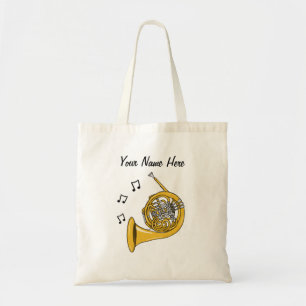 French Horn Custom Tote Bag Brass Musician Geschen Tragetasche