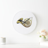 French Horn Große Wanduhr (Zuhause)