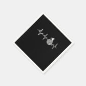 French Horn Heartbeat Hornist Gift Idea Serviette (Ecke)