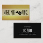 French Horn Instructor Music Studio Business Card Visitenkarte (Vorne/Hinten)