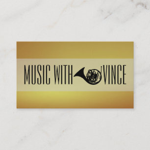 French Horn Instructor Music Studio Business Card Visitenkarte