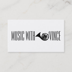 French Horn Instructor Music Studio Business Card Visitenkarte