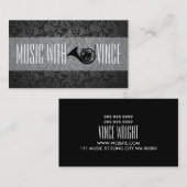 French Horn Instructor Music Studio Business Card Visitenkarte (Vorne/Hinten)