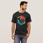 French Horn Music Retro Grunge T-Shirt (Vorne ganz)