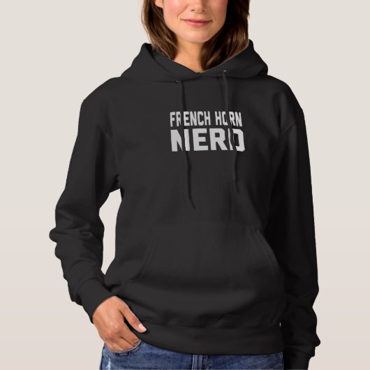 French Horn Nerd Music For Music Class Hoodie (Vorderseite)