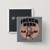 French Horn Play Boy Button (Vorne & Hinten)