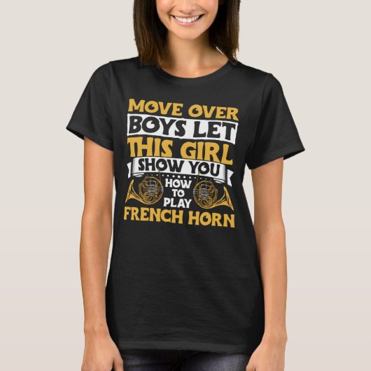 French Horn Player Apparel Instrument Brass Music  T-Shirt (Vorderseite)