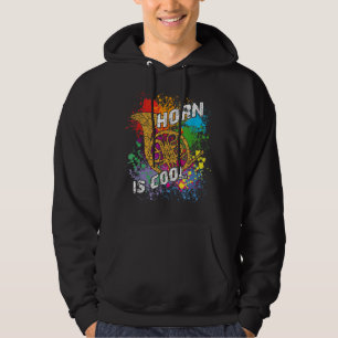 French Horn Player Brass Band Jazz Orchestra Music Hoodie