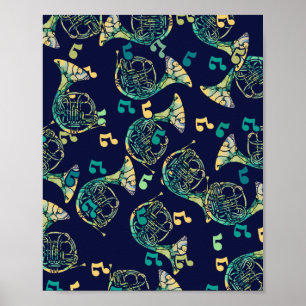 French Horn Poster