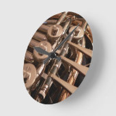 French Horn Runde Wanduhr (Winkel)