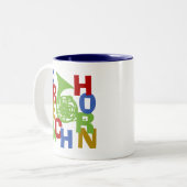 French Horn Scramble Zweifarbige Tasse (Vorderseite Links)