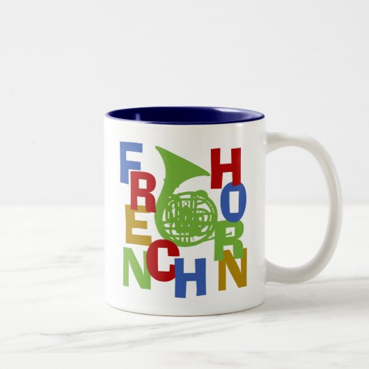 French Horn Scramble Zweifarbige Tasse (Rechts)