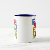 French Horn Scramble Zweifarbige Tasse (Mittel)