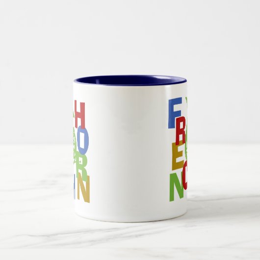 French Horn Scramble Zweifarbige Tasse (Mittel)