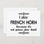 French Horn - Spielen Sie sich selbst Funny Deko M Postkarte (Vorne/Hinten)