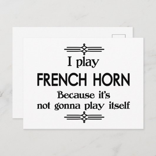 French Horn - Spielen Sie sich selbst Funny Deko M Postkarte (Vorne/Hinten)