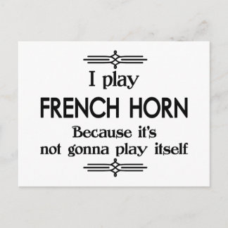 French Horn - Spielen Sie sich selbst Funny Deko M Postkarte