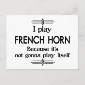 French Horn - Spielen Sie sich selbst Funny Deko M Postkarte (Vorderseite)