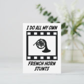 French Horn Stunts Postkarte (Stehend Vorderseite)