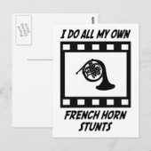 French Horn Stunts Postkarte (Vorne/Hinten)