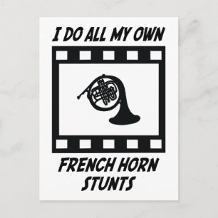 French Horn Stunts Postkarte