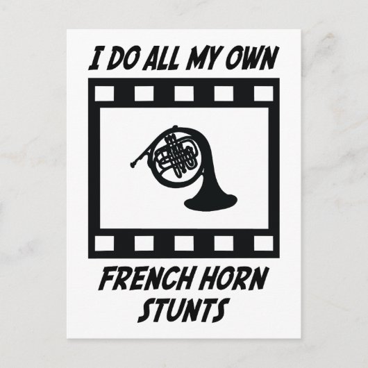 French Horn Stunts Postkarte (Vorderseite)