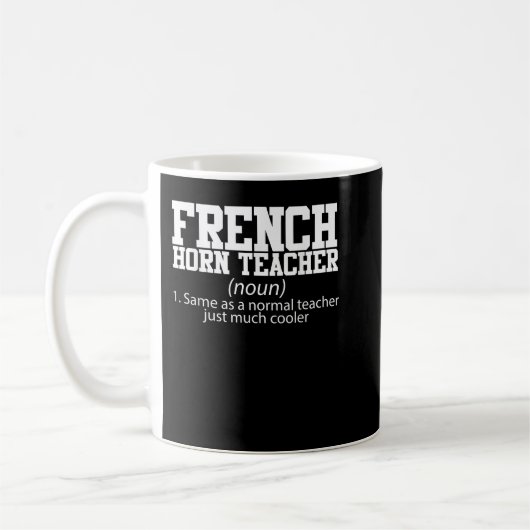 French Horn Teacher Gift Corno Player Marching Ban Kaffeetasse (Links)