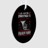 French Horn Ugly Christmas Sweater Shirt Ornament (Vorderseite)