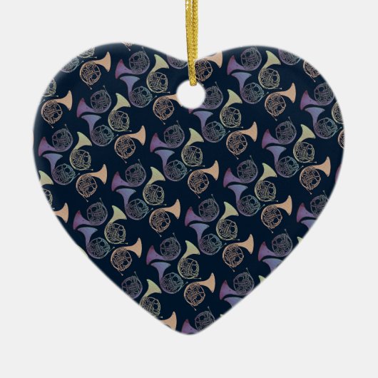 French Horns Art cute French horn designs Keramik Ornament (Vorne)