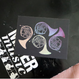 French Horns Art niedliches französisches Horn Postkarte