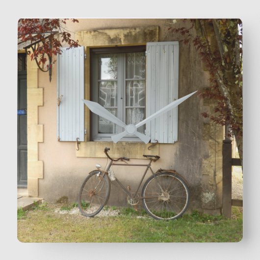 French House Wall Clock Quadratische Wanduhr (Vorderseite)