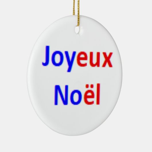 french joyeux noel keramik ornament (Rechts)