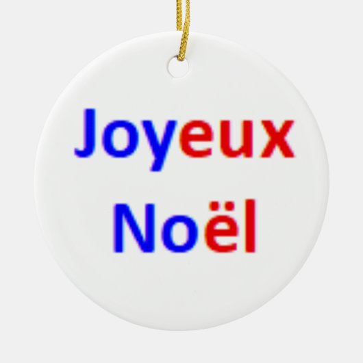 french joyeux noel keramik ornament (Vorne)