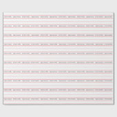 French Joyeux Noël Red Strip Weihnachten Geschenkpapier (Flach)