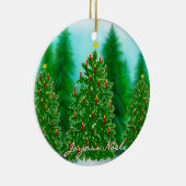 French Joyeux Weihnachten Weihnachtsdekoration Keramikornament (Rechts)