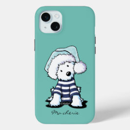 French KiniArt Christmas Westie Dog iPhone Case