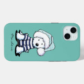 French KiniArt Christmas Westie Dog iPhone Case (Rückseite (Horizontal))