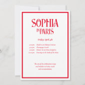 French Kisses 30th Birthday Wishes Paris Birthday Einladung (Rückseite)