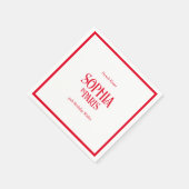 French Kisses & 30th Birthday Wishes Paris Party Serviette (Ecke)